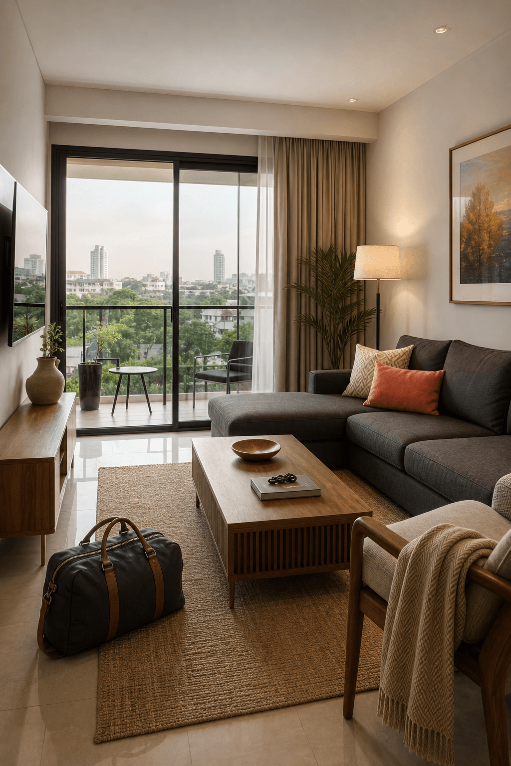 A welcoming serviced apartment overlooking Lagos